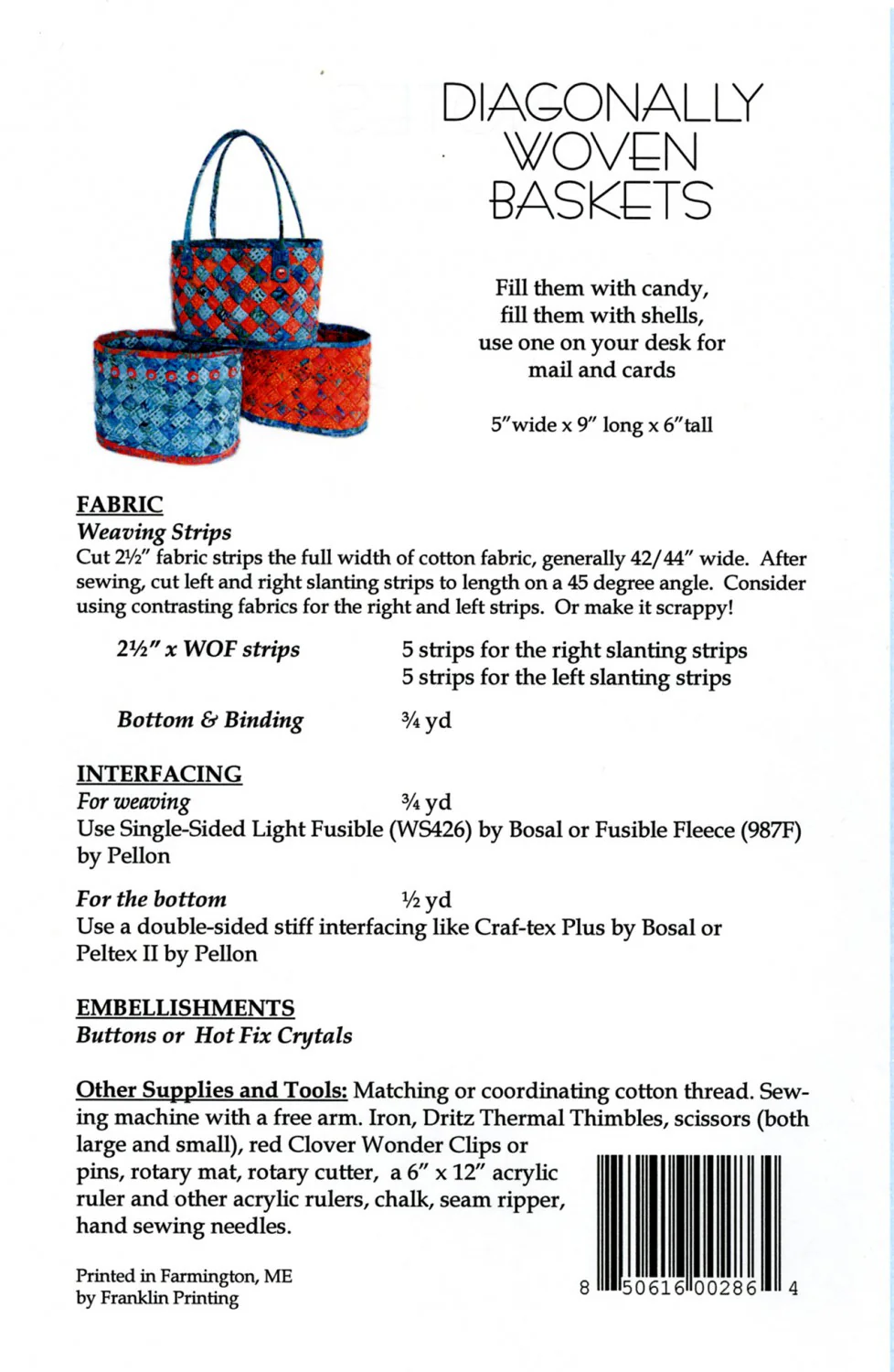 Diagonally Woven Baskets Pattern - Image 3